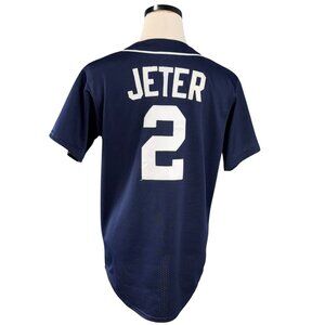 Vintage New York Yankees Derek Jeter #2 Majestic 90s Baseball Jersey M USA